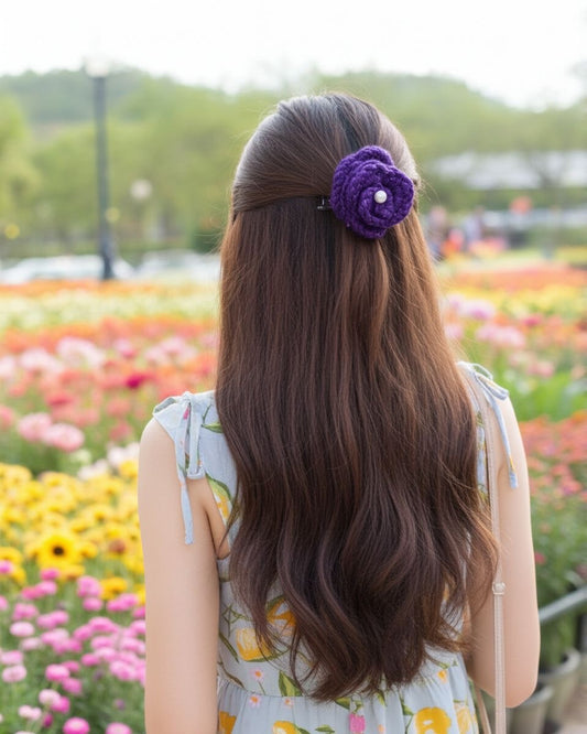 VIOLET CROCHET BOW