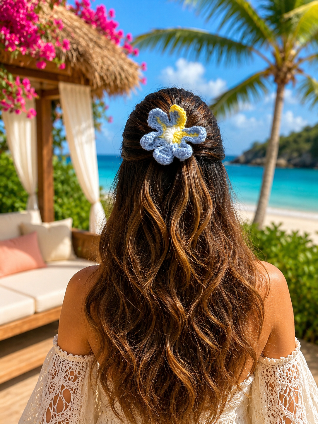 OCEAN BREEZE CROCHET BOW