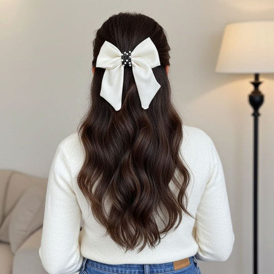 GRAINY PIGTAIL BOW