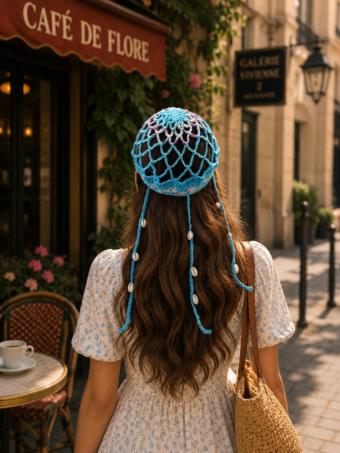 AZURE TIDE CROCHET CAP