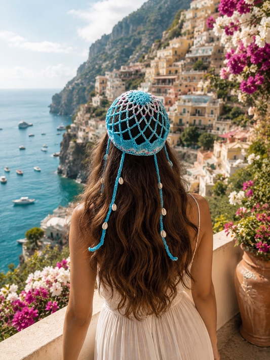 AZURE TIDE CROCHET CAP