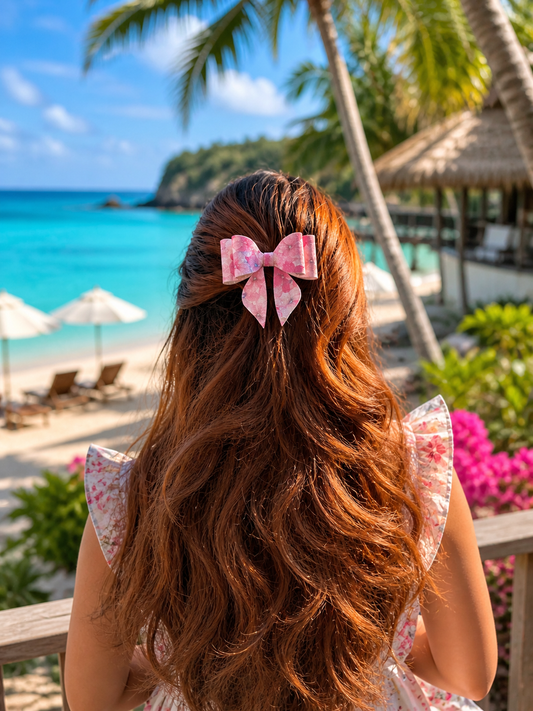 CHERRY BLOSSOM PIGTAIL BOW