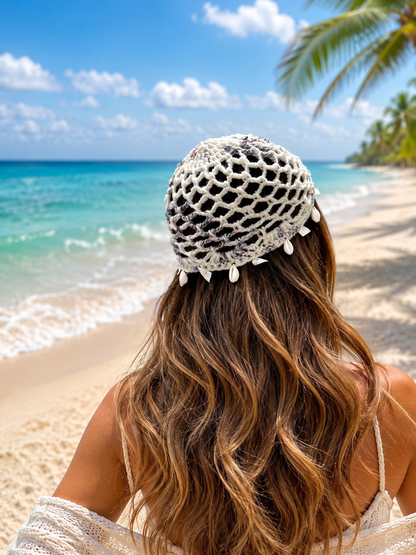 WHITE SANDS CROCHET CAP