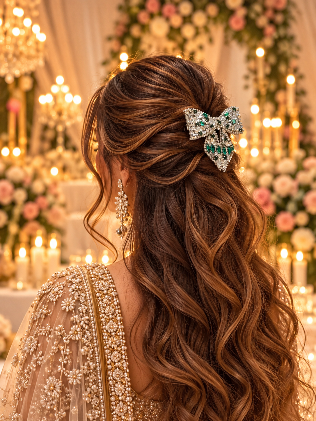 CELESTIAL SILVER BEJEWELLED BOW