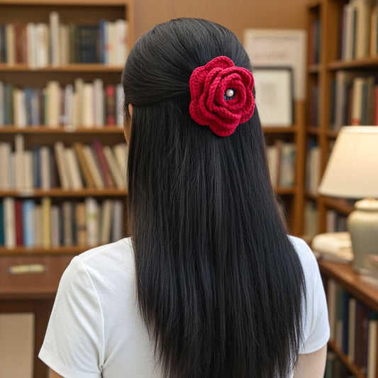 ROSE CROCHET BOW
