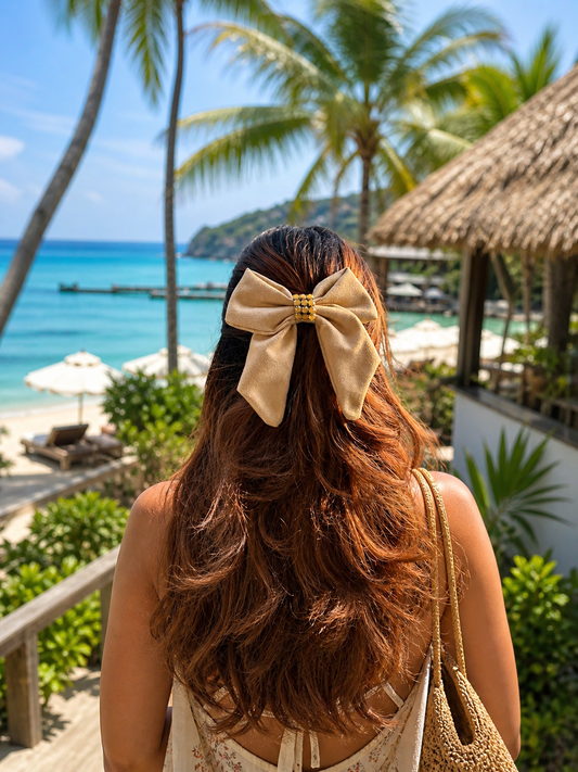 GOLDEN HOUR PIGTAIL BOW
