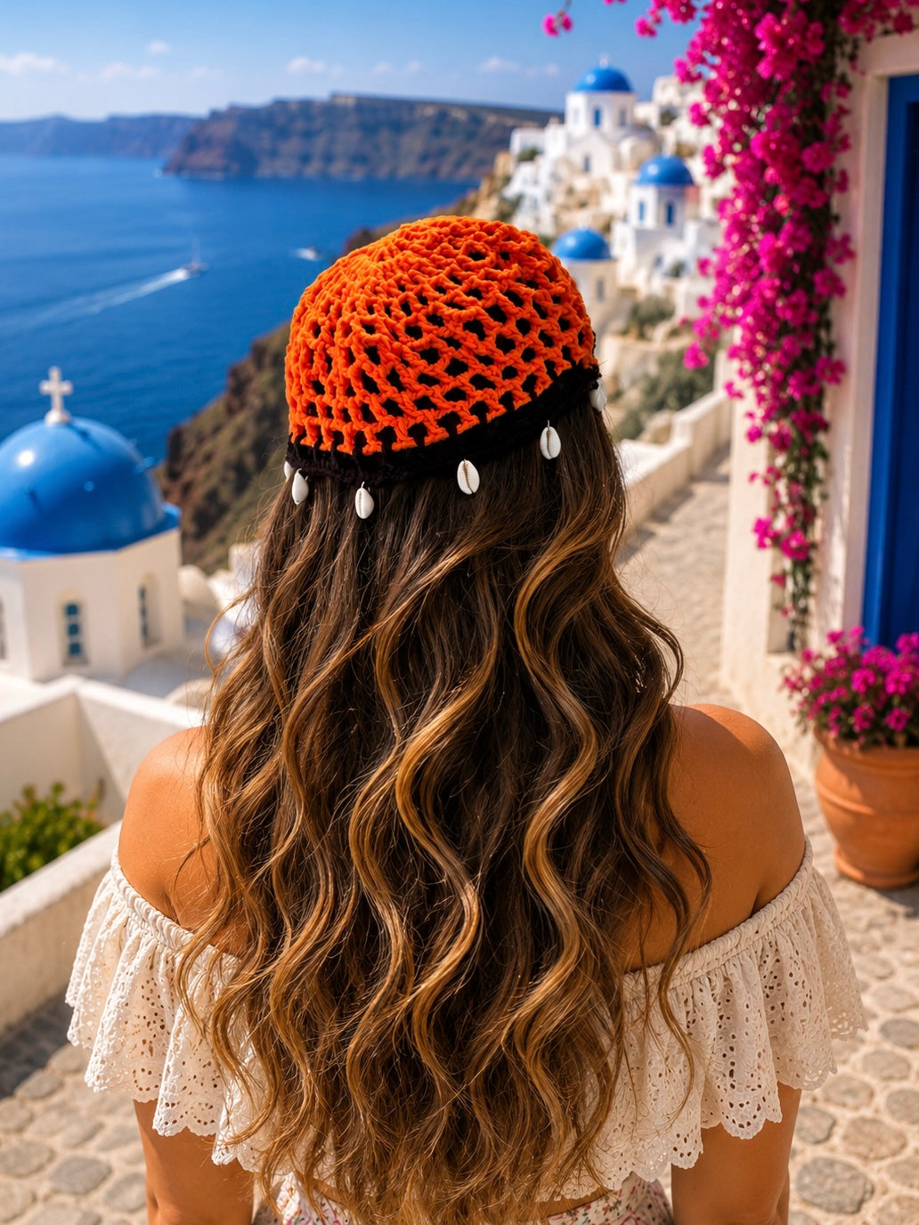 TANGERINE TWILIGHT CROCHET CAP