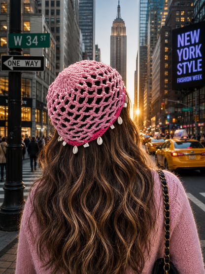 PINK SANDS CROCHET CAP