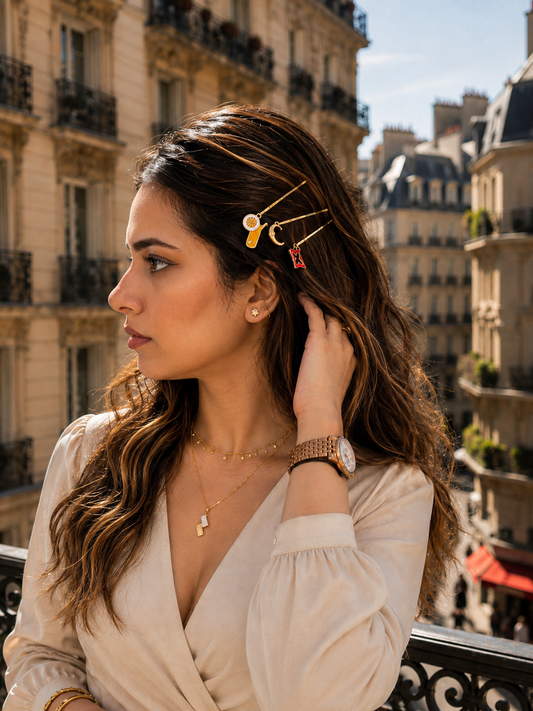 PIZZA DATE CHARM HAIR CLIP