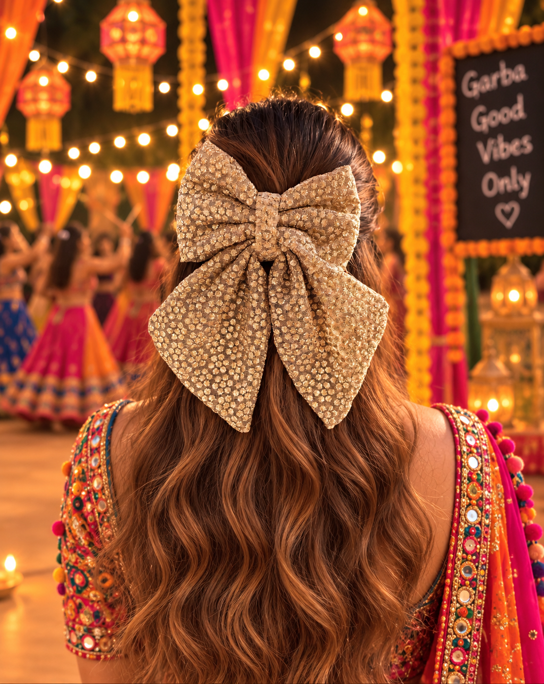ROYAL GOLD BEJEWELLED BOW