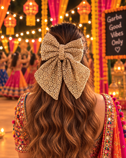 ROYAL GOLD BEJEWELLED BOW