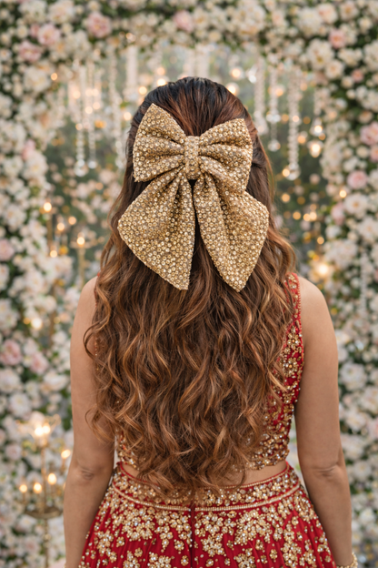 ROYAL GOLD BEJEWELLED BOW
