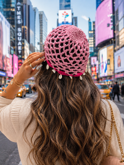 PINK SANDS CROCHET CAP