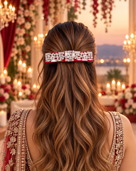 RUBY ECLAT BEJEWELLED BOW