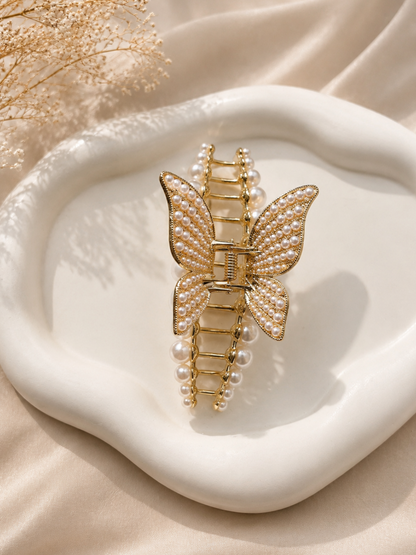 GILDED PEARL HAIR CLAW