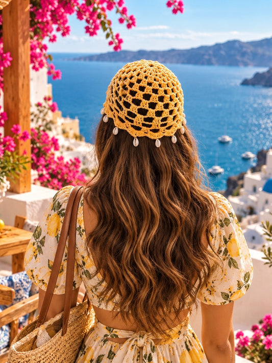 AMALFI SUN CROCHET CAP