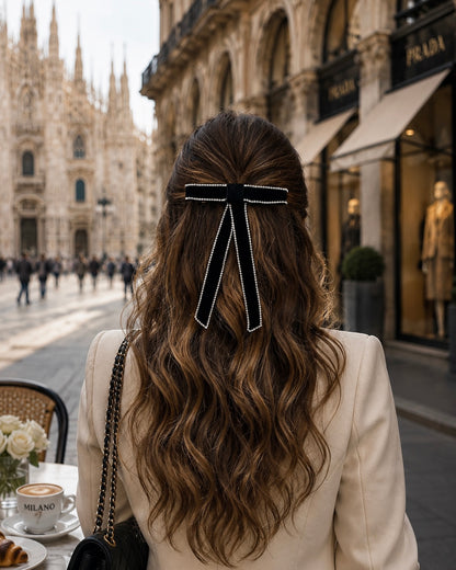 BLACK BEAUTY PIGTAIL BOW