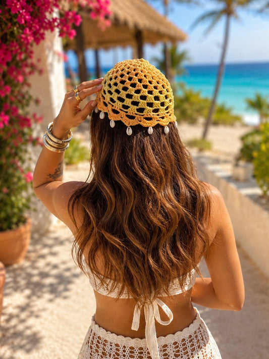 AMALFI SUN CROCHET CAP