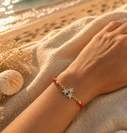 RED STAR CHARM BRACELET
