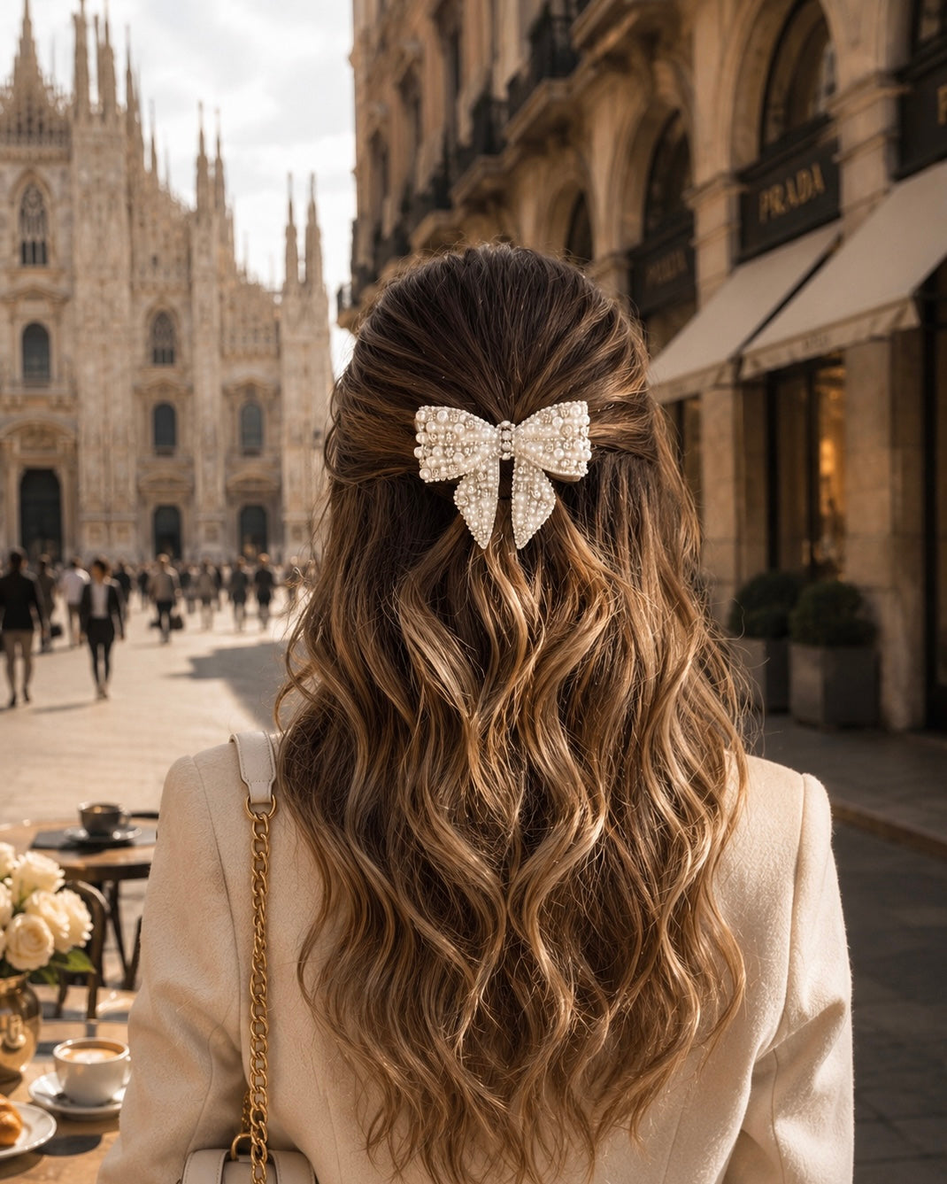 PEARL VEIL BEJEWELLED BOW