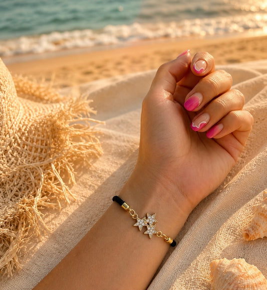 BLACK STAR CHARM BRACELET