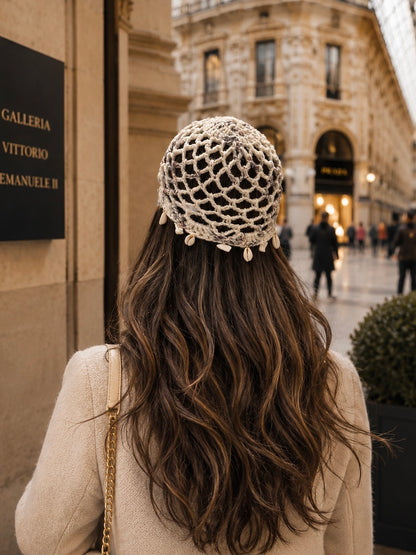 WHITE SANDS CROCHET CAP