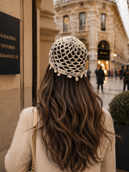 WHITE SANDS CROCHET CAP
