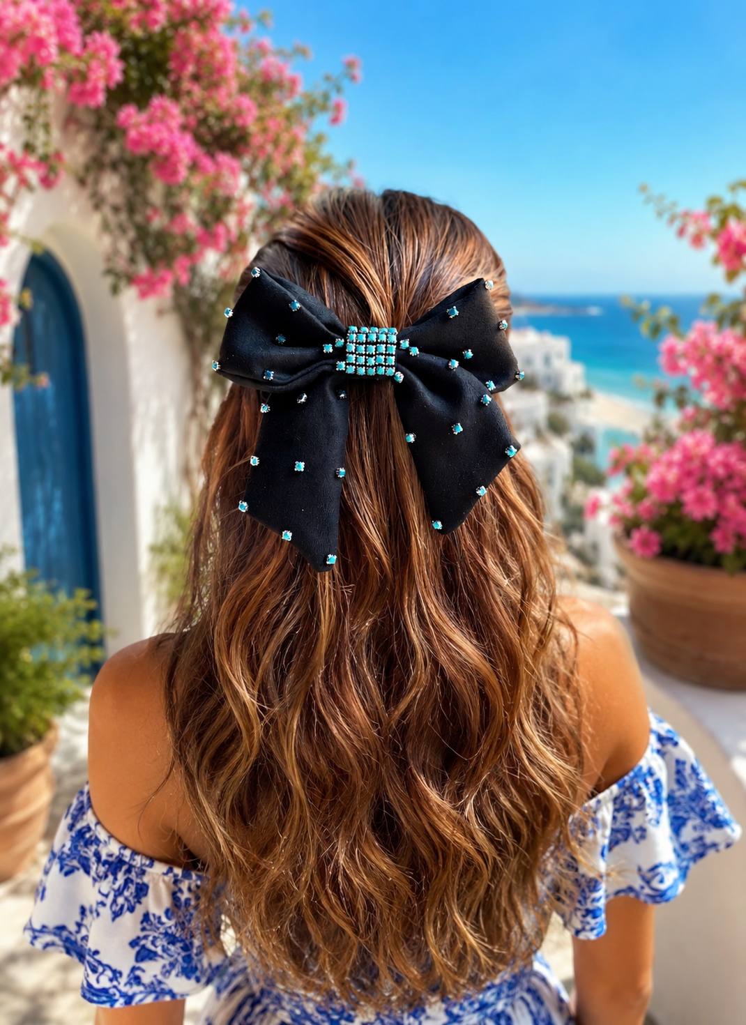 CLEMATIS BEJEWELLED BOW
