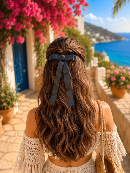 CALLA LILY PIGTAIL BOW