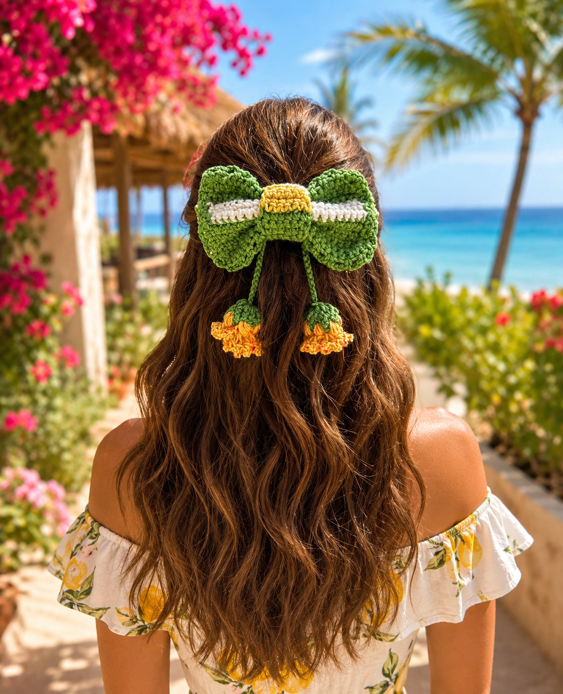 ANTHURIUM CROCHET BOW