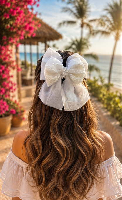 PEONY PIGTAIL BOW