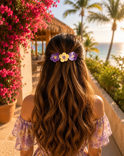 TROPICAL BLOOM CROCHET BOW