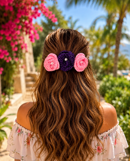 ORCHID CROCHET BOW