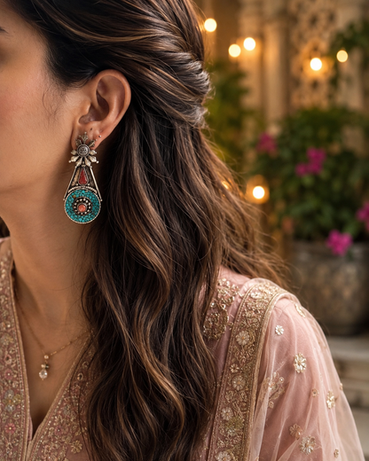 HALF MOON SILVER EARRINGS