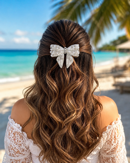 PEARL VEIL BEJEWELLED BOW