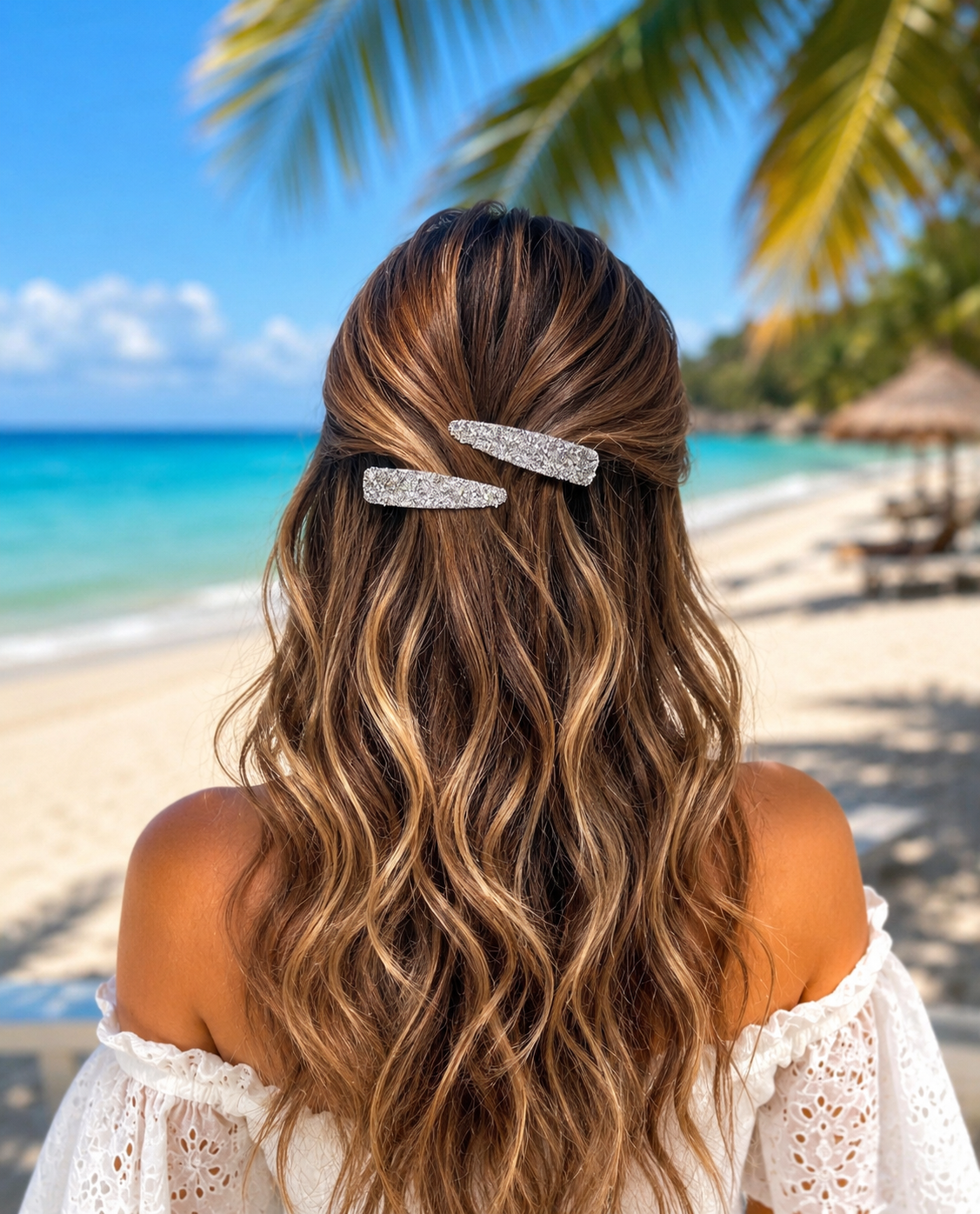 SILVER STARDUST BEJEWELLED BOW