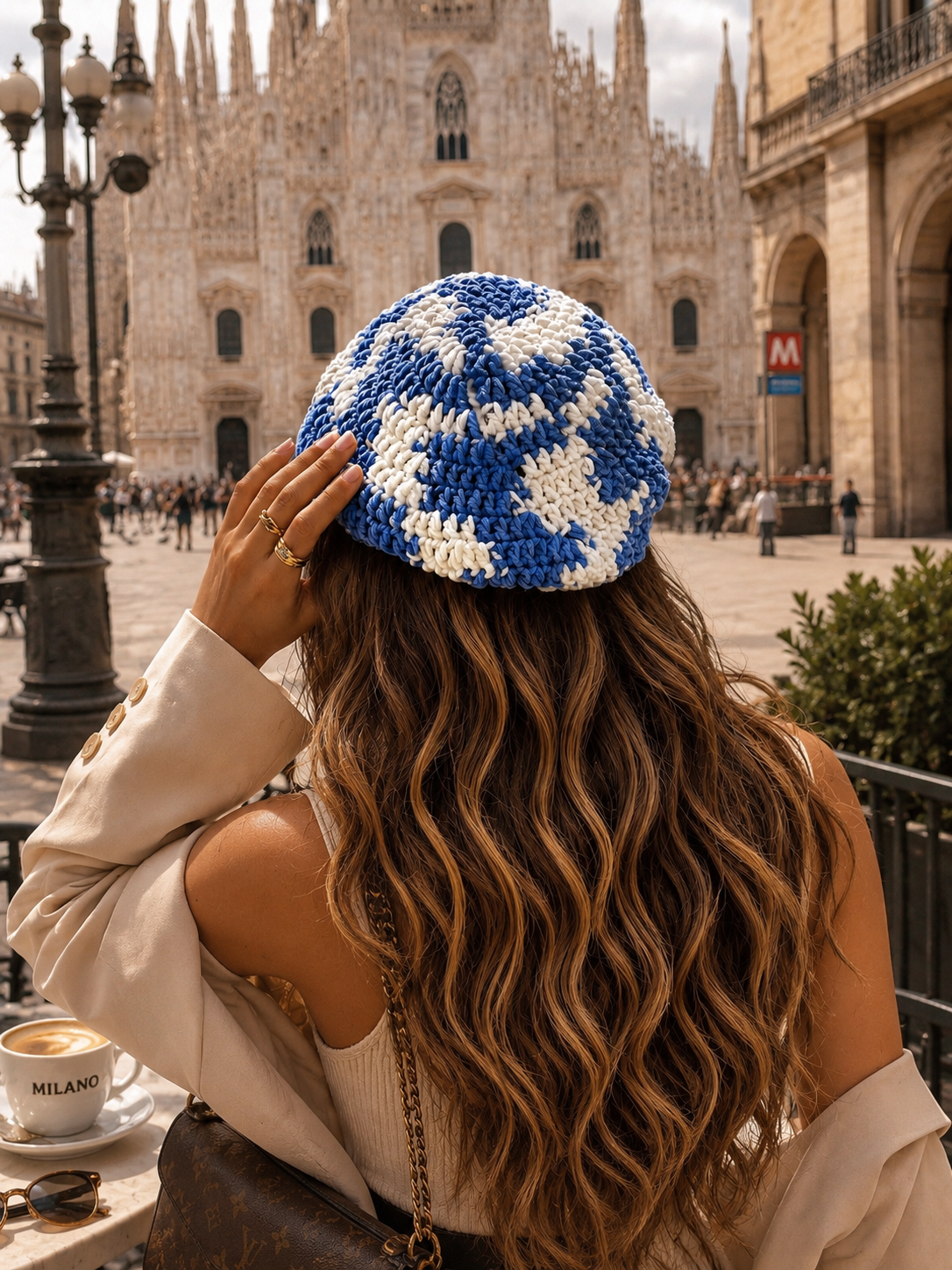 AQUA BREEZE CROCHET BERET