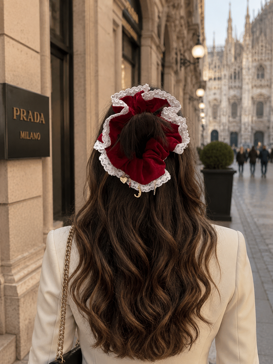 VELVET VALENTINE GIANT SCRUNCHIE