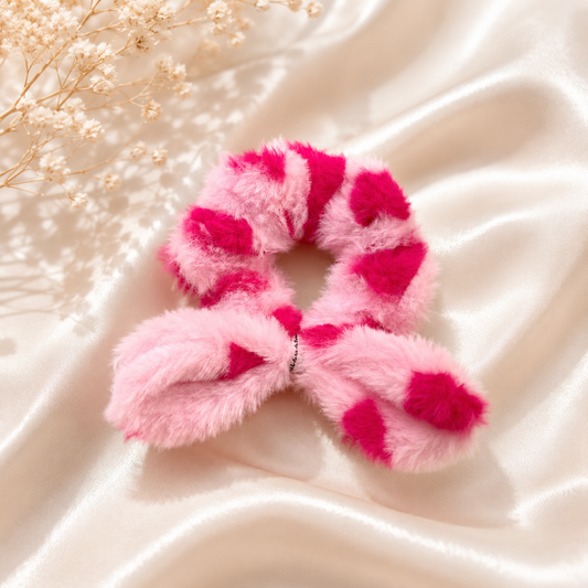 PINK LEOPARD SOFT SCRUNCHIE