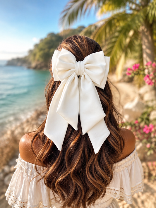 MOON FLOWER PIGTAIL BOW