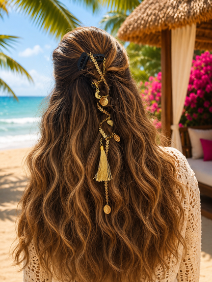 GOLD SITARA CHARM HAIR STRINGS
