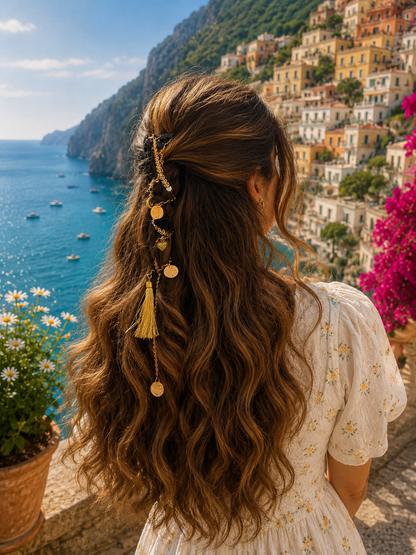 GOLD SITARA CHARM HAIR STRINGS