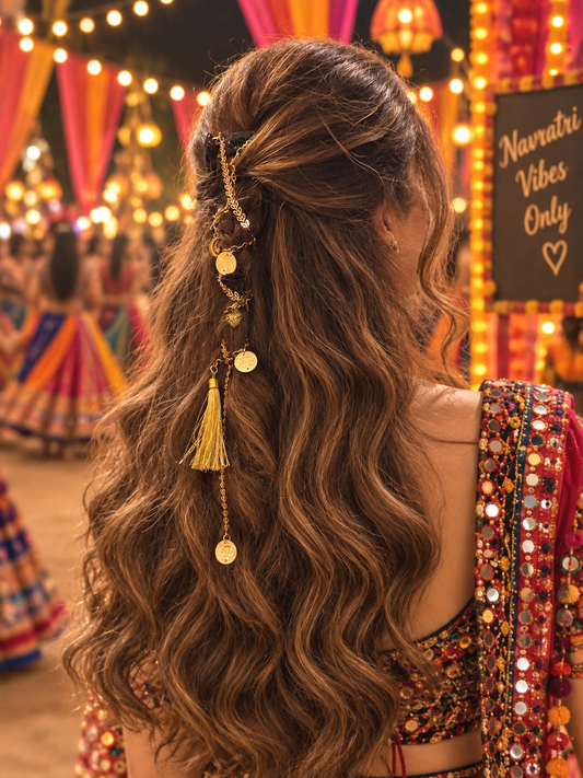 GOLD SITARA CHARM HAIR STRINGS