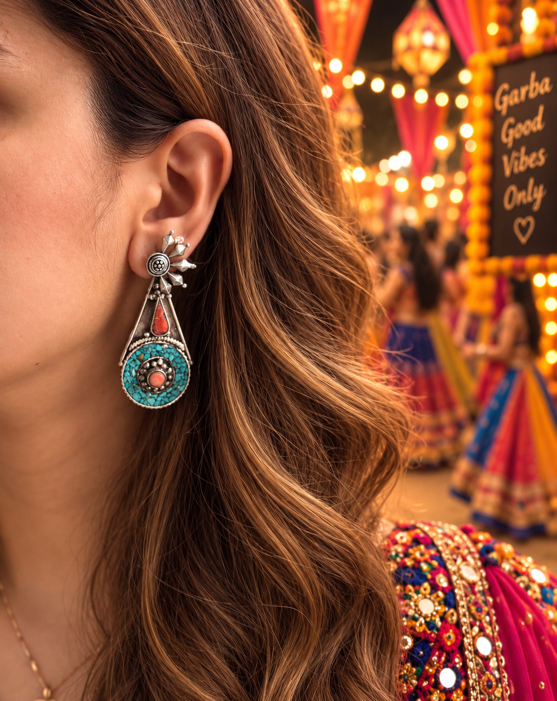 HALF MOON SILVER EARRINGS