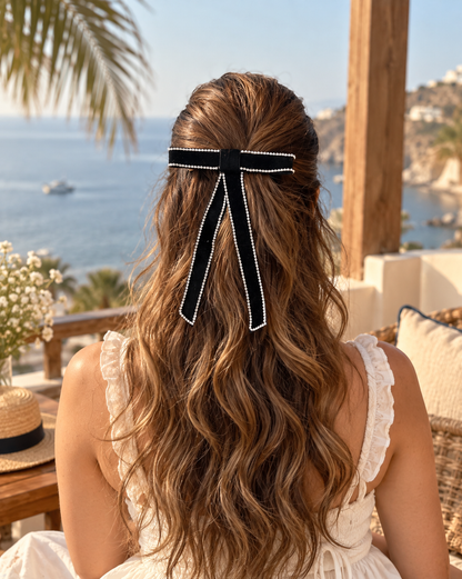 BLACK BEAUTY PIGTAIL BOW
