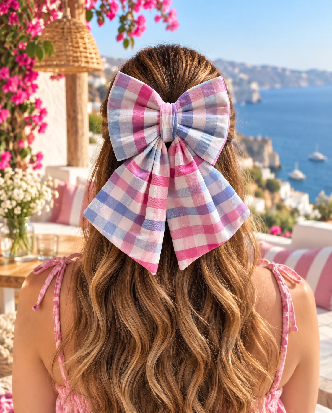 BUBBLEGUM PIGTAIL BOW
