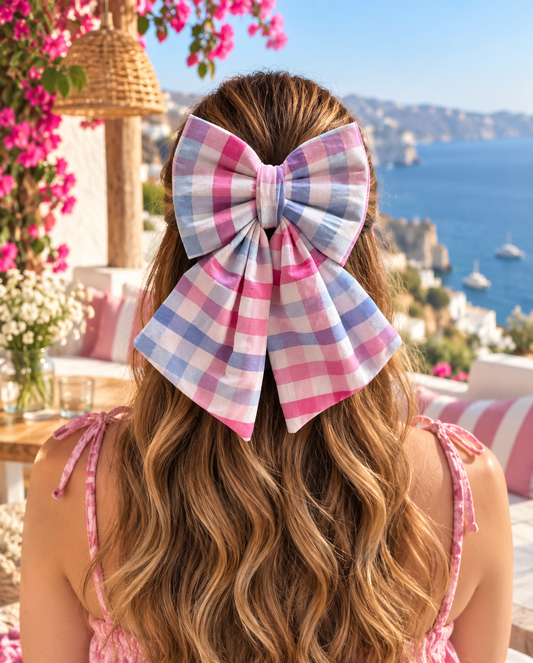 BUBBLEGUM PIGTAIL BOW