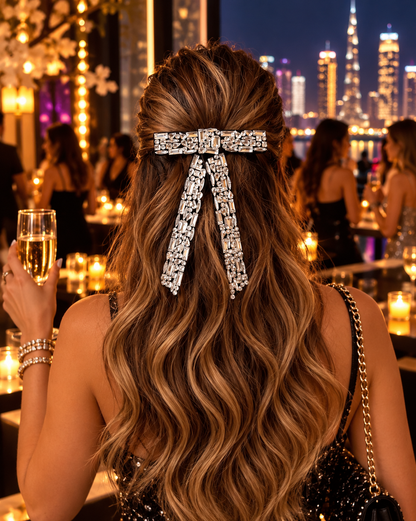 MIDNIGHT BEJEWELLED BOW