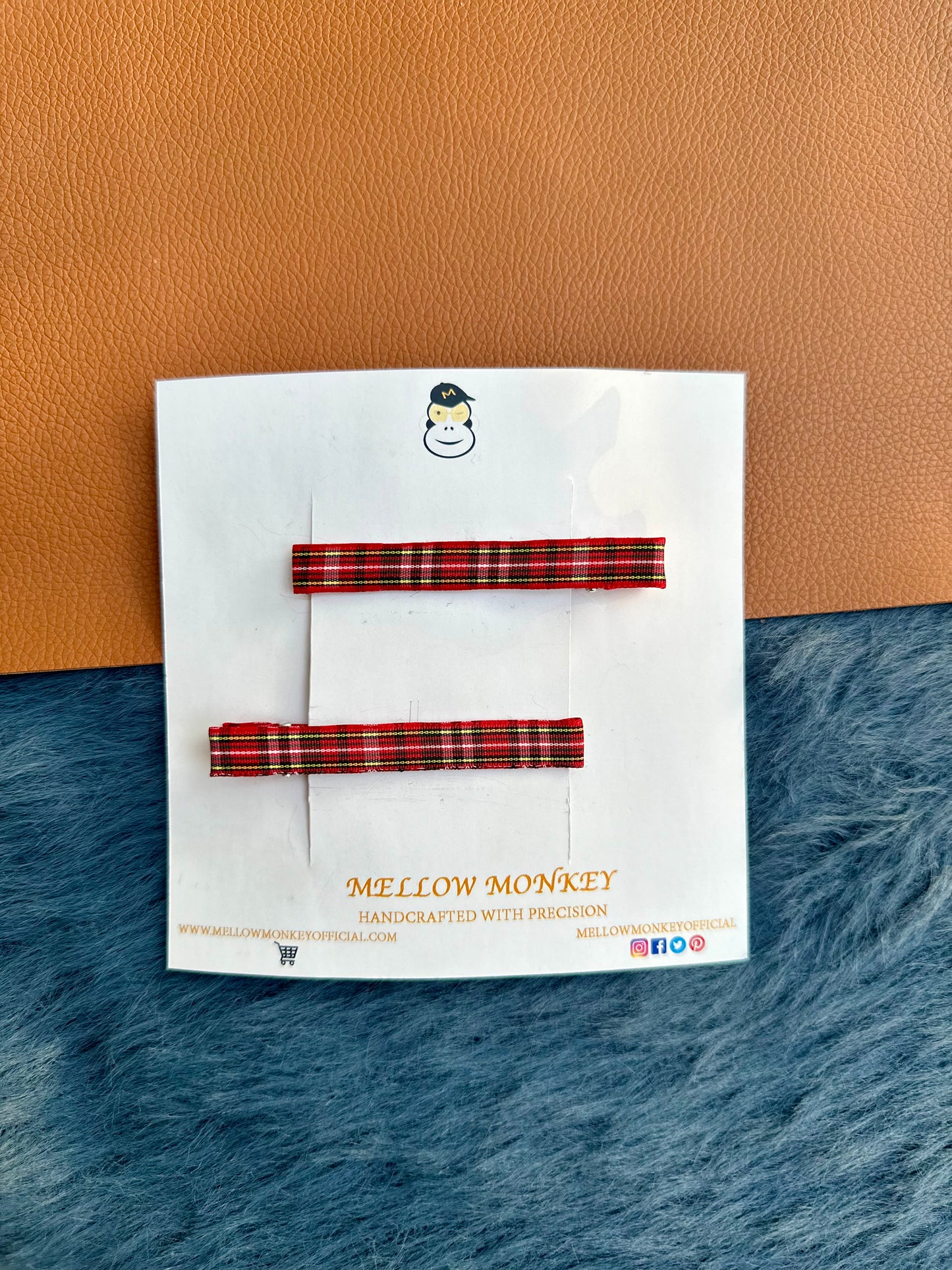 GINGHAM HAIR CLIPS