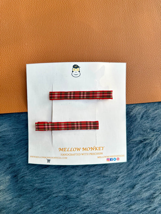 GINGHAM HAIR CLIPS